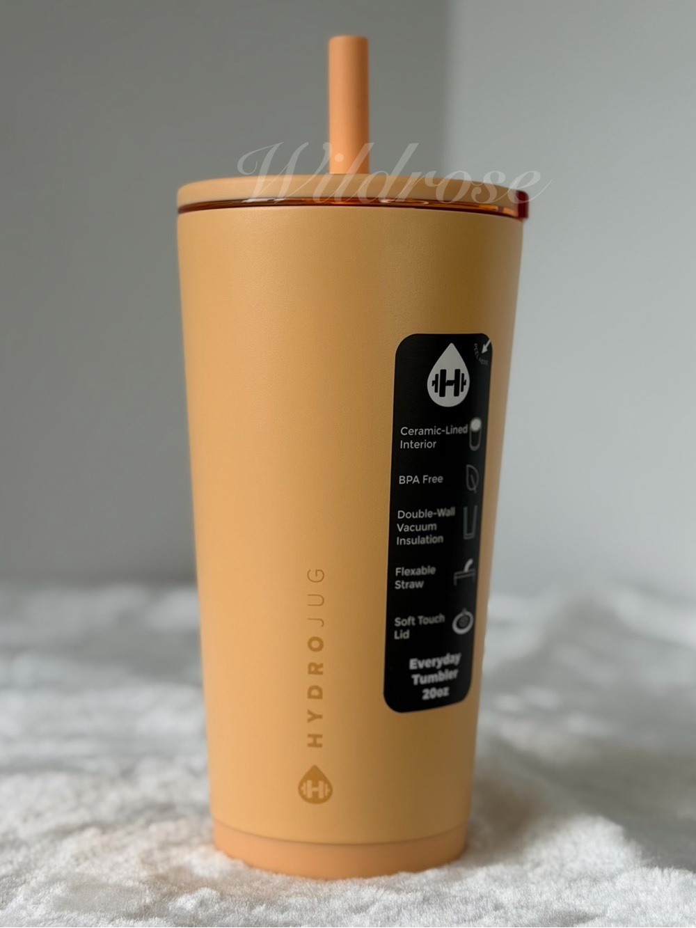 Hydrojug marigold pastel orange  20 OZ Everyday Tumbler Cup NWT